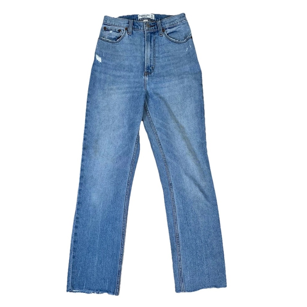 Abercrombie & Fitch Women’s Size 25 The Ankle Straight Ultra High Rise Raw Hem